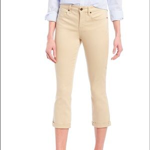 NYDJ Beige Chloe Cuffed Capri Jeans Size 12